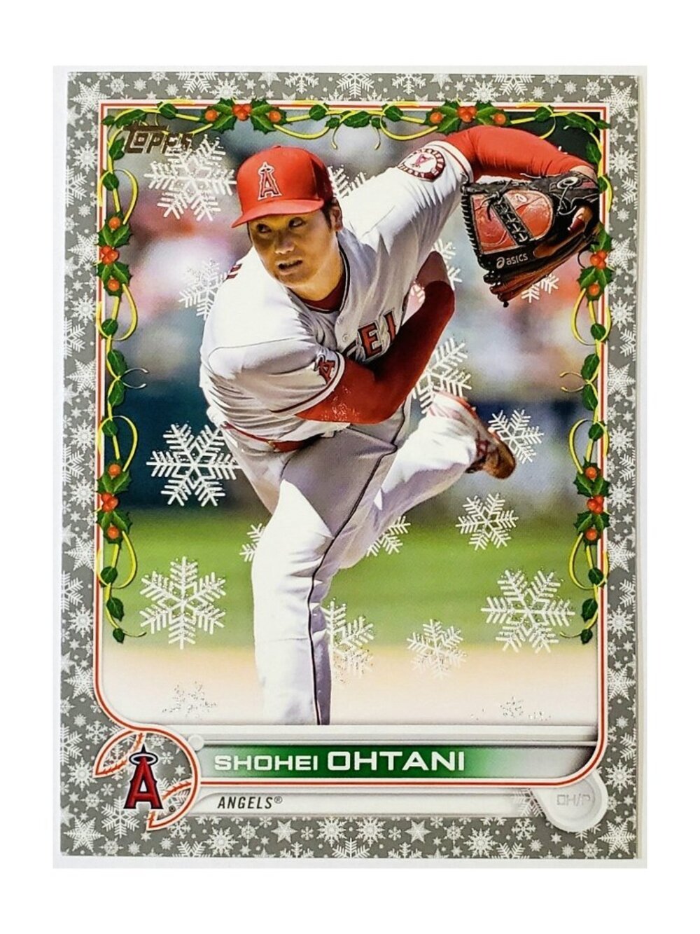 SHOHEI OHTANI METALLIC SNOWFLAKES 2022 TOPPS HOLIDAY #HW100 ANGELS, DODGERS MVP